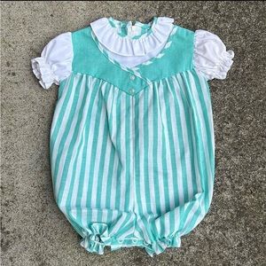 VINTAGE Striped Bubble Romper